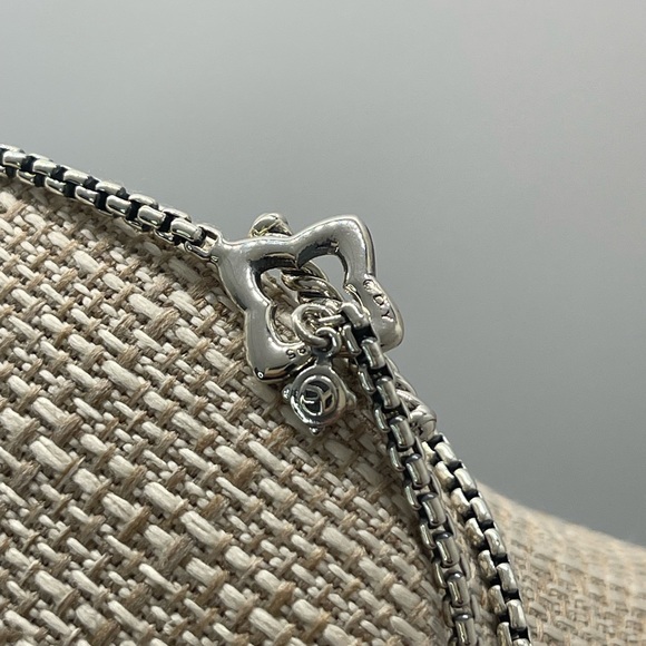 David Yurman Quatrefoil Box Chain Necklace, Silver and 14k Gold - Picture 10 of 16